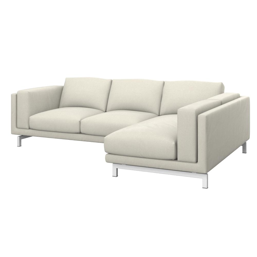 deken in tegenstelling tot zakdoek NOCKEBY 2-zitsbank met chaise longue rechts - Soferia | Hoezen voor  IKEA-meubels