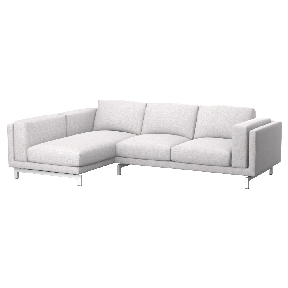 NOCKEBY 2-zitsbank met chaise longue links